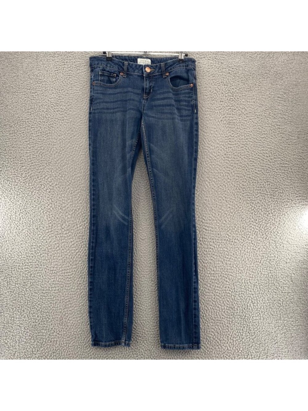 Aeropostale Jeans Womens 5 6 Long Bayla Skinny Blue Medium Wash Denim Stretch